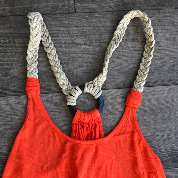 Orange boho top size S - Picture 2 of 7